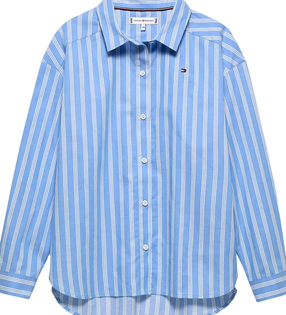 Tommy Hilfiger Skjorte - Stripe - Light Powdery Blue Stripes