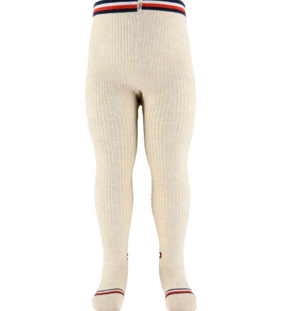 Tommy Hilfiger Strømpebukser - Ecru Melange