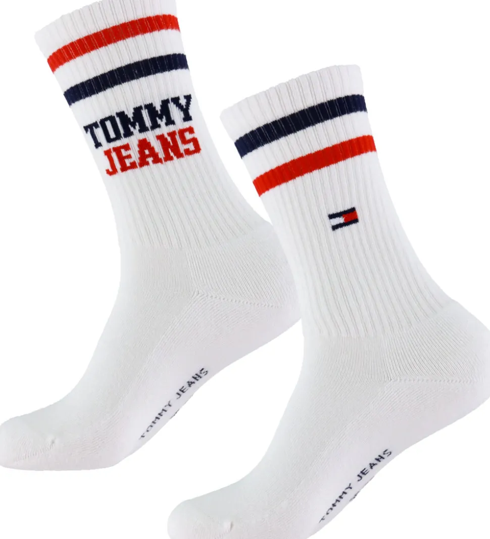 Tommy Hilfiger Strømper - 2-pak - Hvid m. Striber