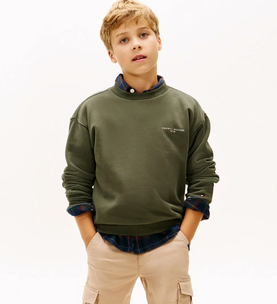 Tommy Hilfiger Sweatshirt - Mini Corp - Pewter Green