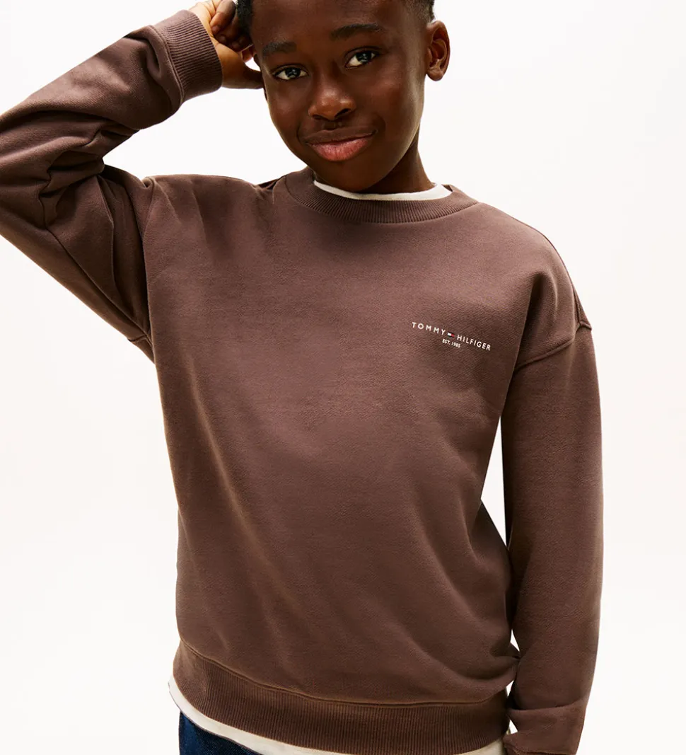Tommy Hilfiger Sweatshirt - Mini Corp - Black Walnutbrown