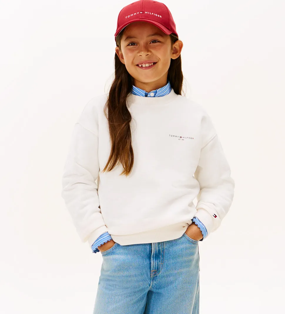 Tommy Hilfiger Sweatshirt - Mini Corp - Ancient Whitewhite