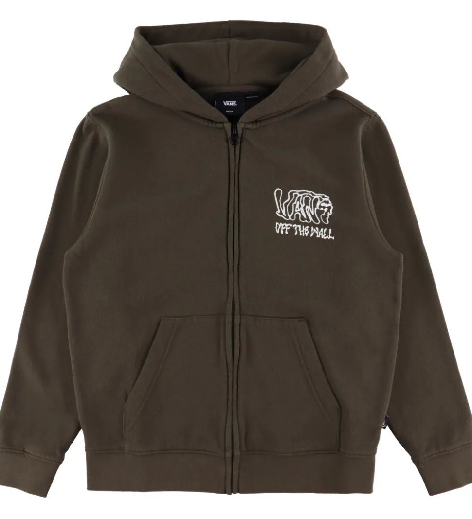 Vans Cardigan - Rippled - Coal Brown m. Print