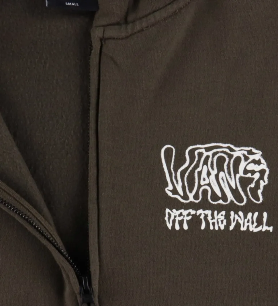 Vans Cardigan - Rippled - Coal Brown m. Print