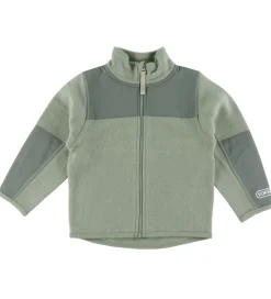 Voksi Fleecejakke - Uld - Støvet Grøn