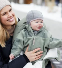 Voksi Fleecejakke - Uld - Støvet Grøn