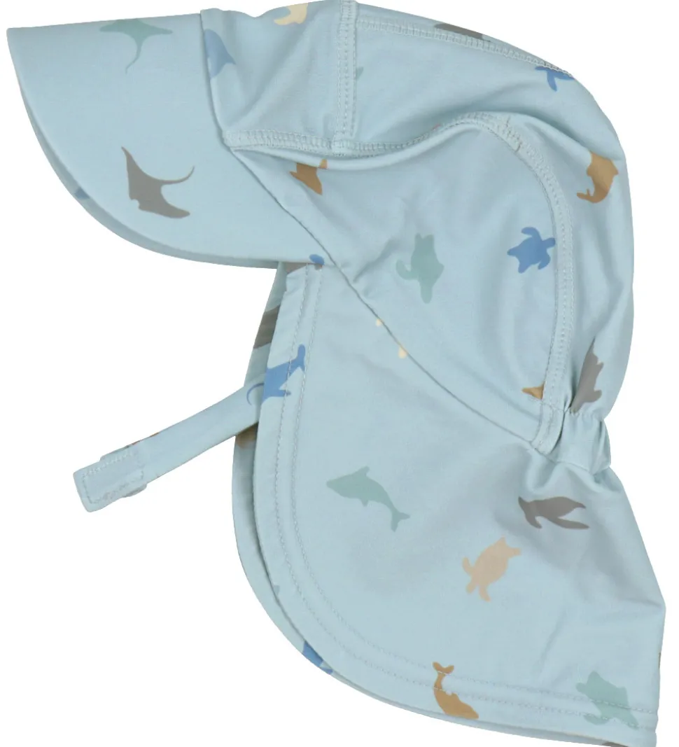 Wheat Badehat - Tonga - UV40+ - Soft Blue Sea Life