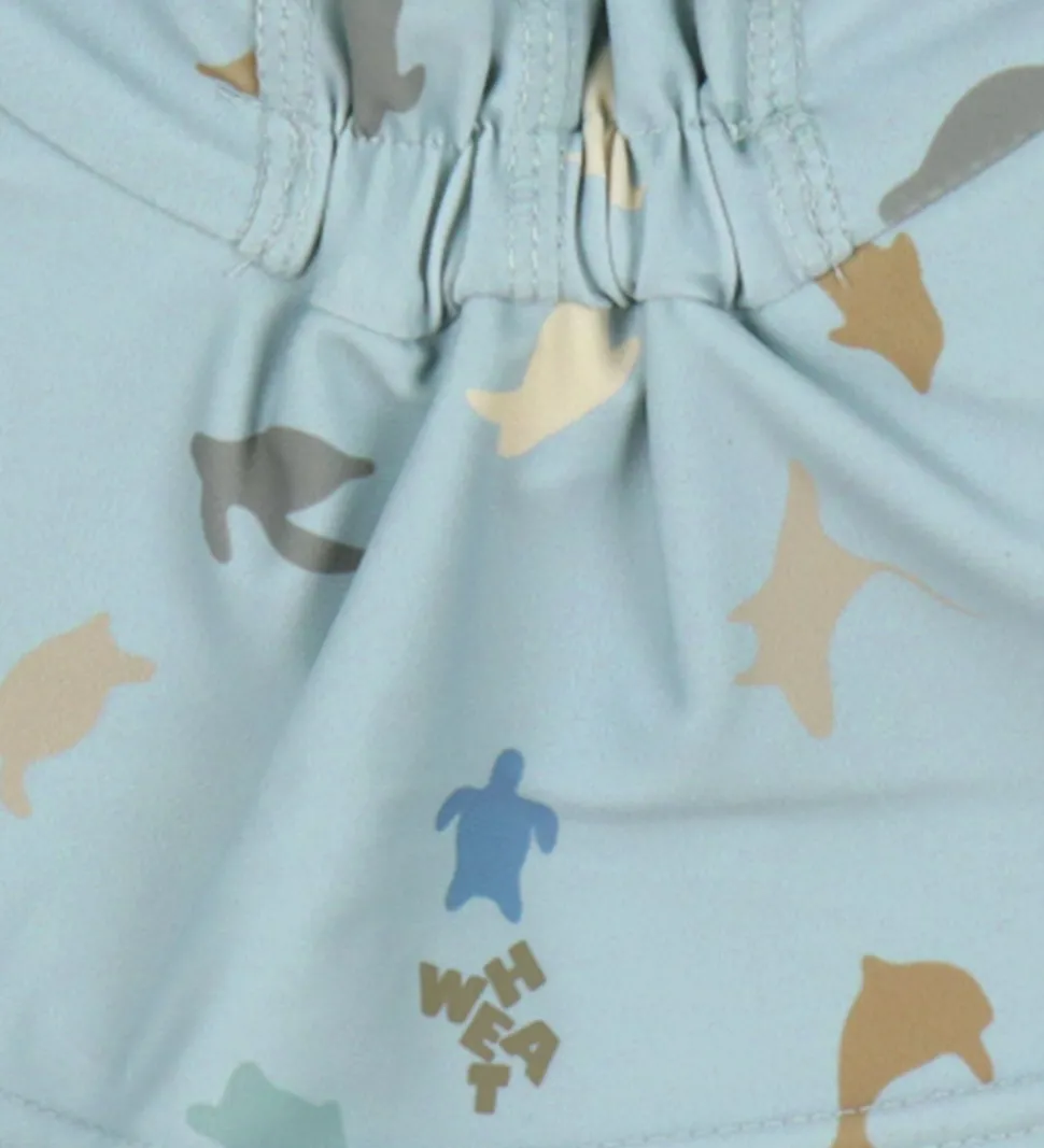 Wheat Badehat - Tonga - UV40+ - Soft Blue Sea Life