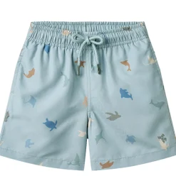 Wheat Badeshorts - Hansi - Soft Blue Sea Life
