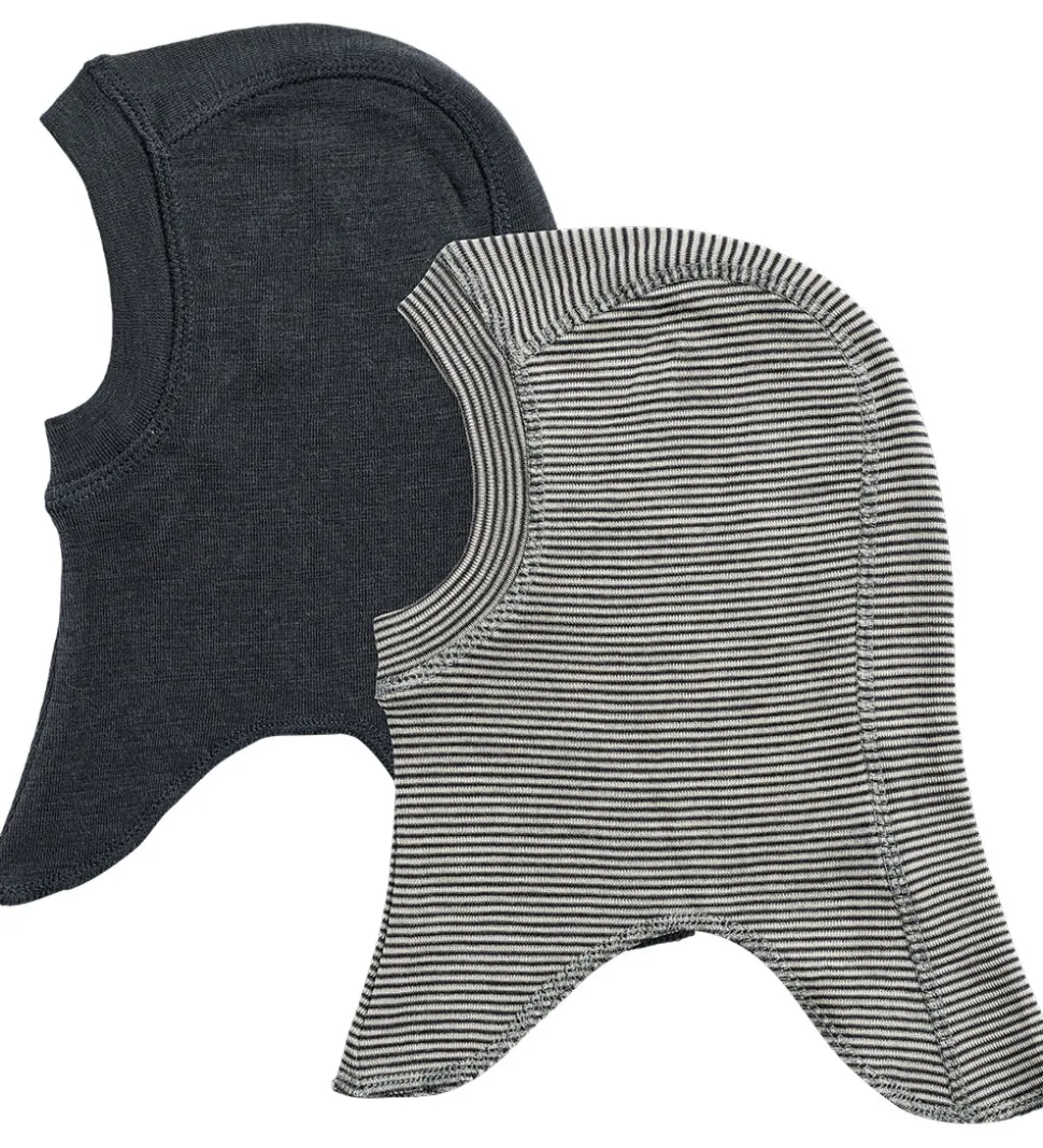 Wheat Elefanthue - Uld - 2-Pak - Felix - 1-lags - Navy Stripe