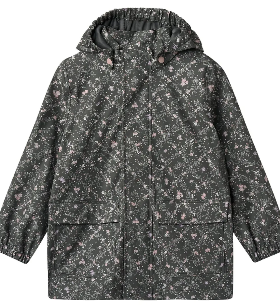 Wheat Regnjakke - PU - Ollo - Forest Lake Checked Flowers